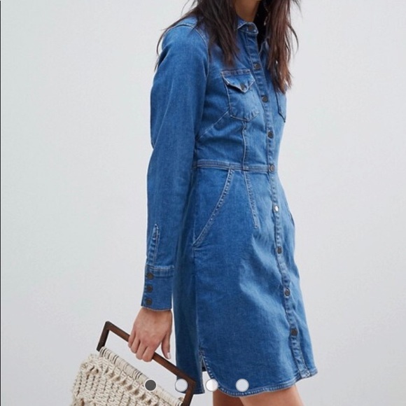 Free People Dynomite in Denim Mini Dress - Picture 4 of 7